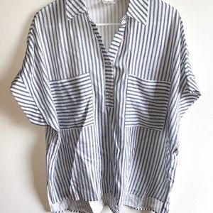 Blue & white striped shirt